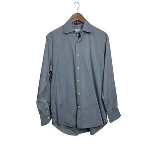 The Field Men's Gray Dress Shirt 100%‎ Cotton Medium